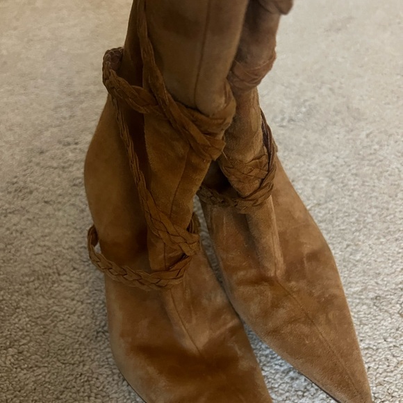 Jimmy Choo Brown Suede High Knee Boots - Picture 6 of 6